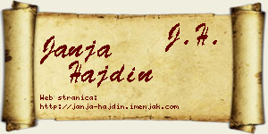 Janja Hajdin vizit kartica